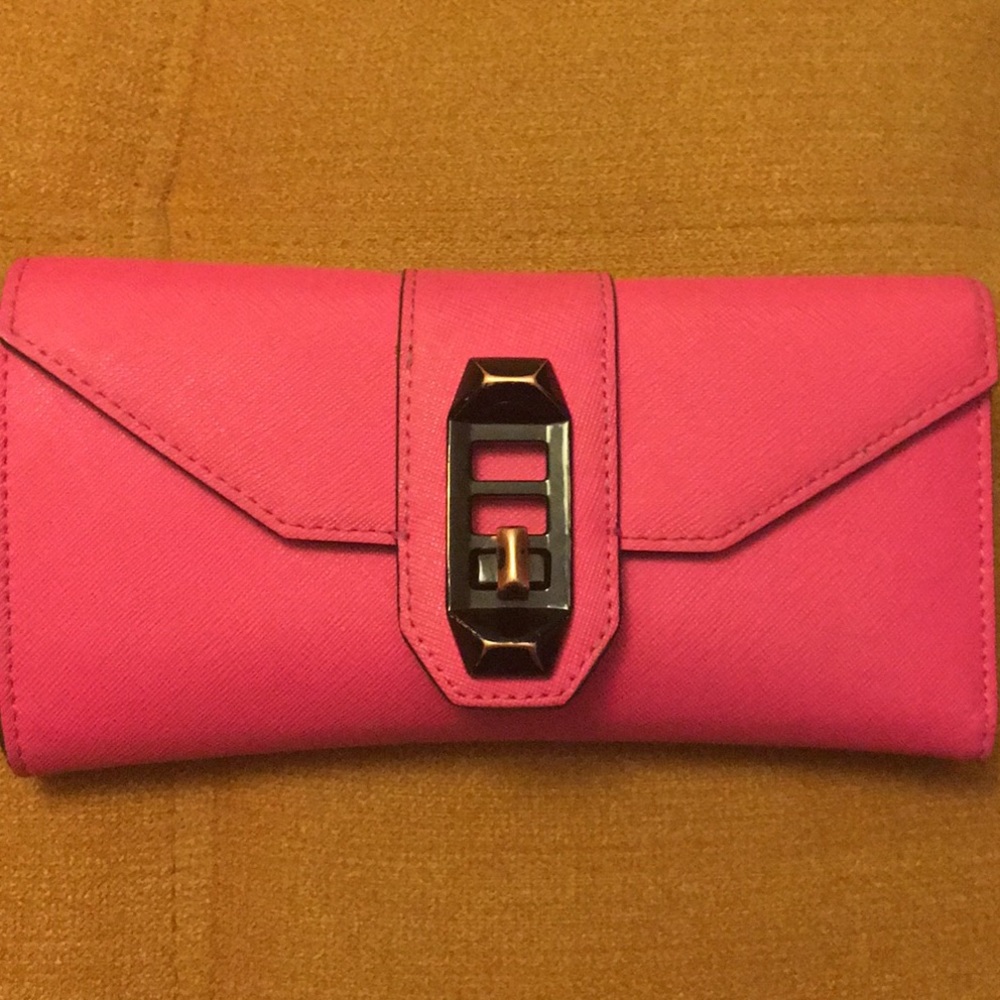 EUC Hot Pink Rebecca Minkoff Trifold Wallet